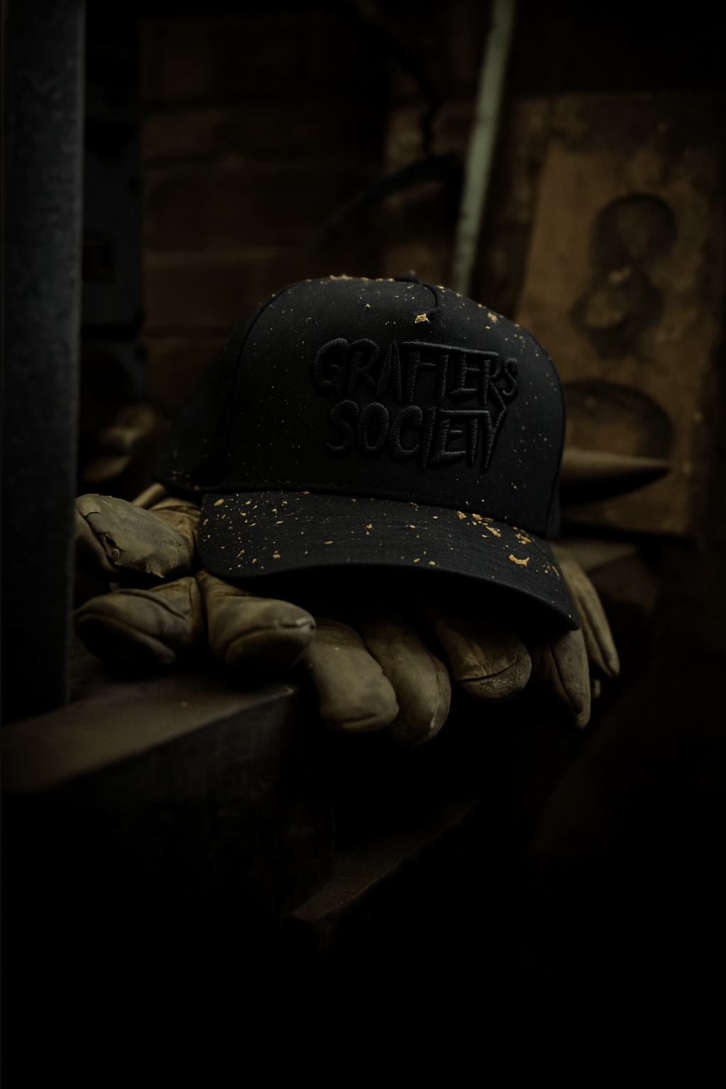 Grafters Society Black on Black Snapback