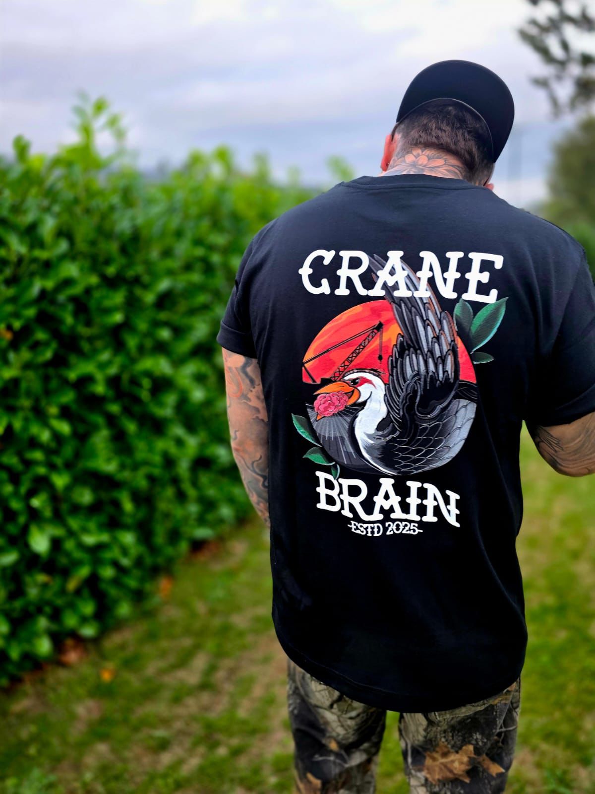 Cranebrain Heavyweight Tee - Black
