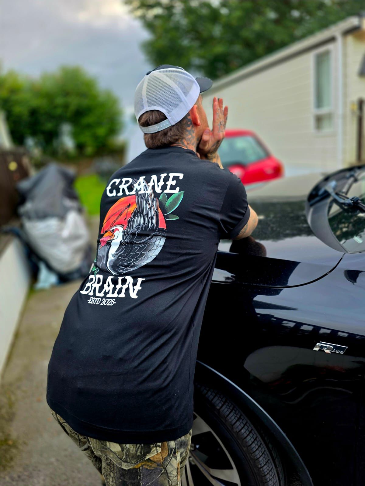 Cranebrain Heavyweight Tee - Black