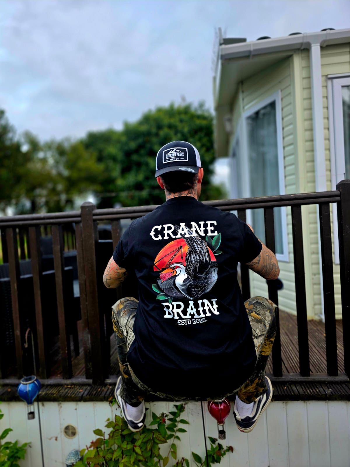Cranebrain Heavyweight Tee - Black