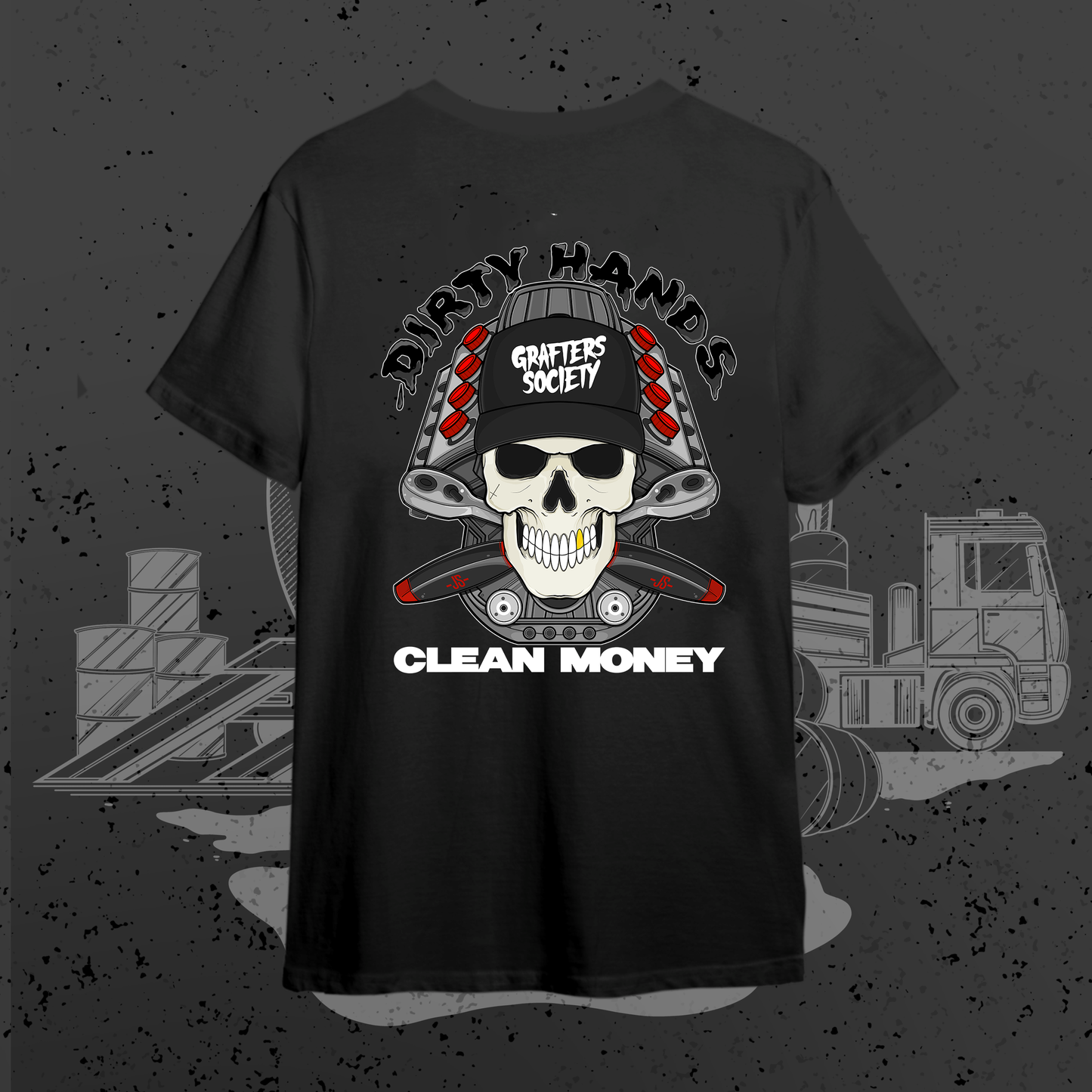 2025 Dirty Hands Clean Money - Black Tee