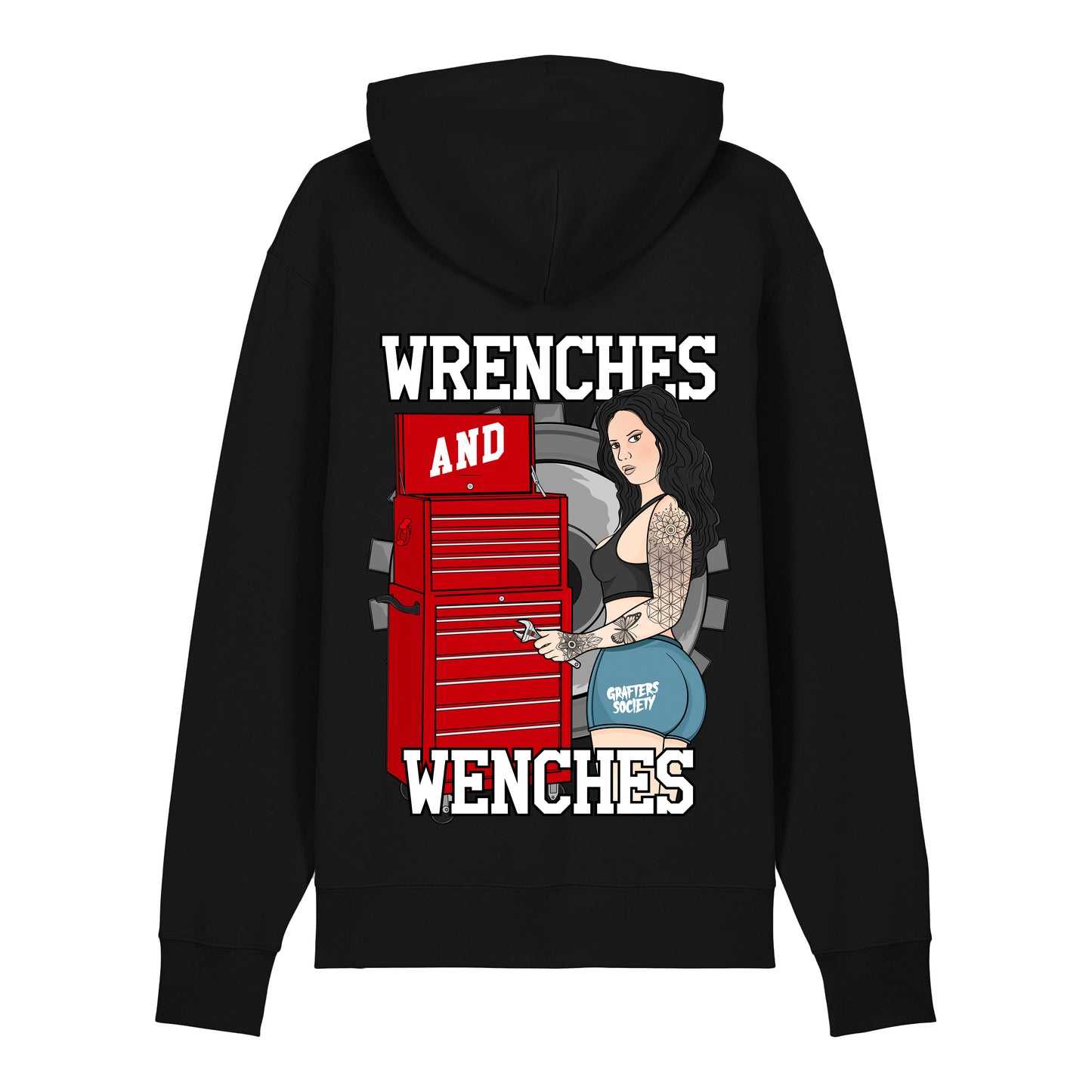 Grafters Society Wrenches & Wenches Black Hoodie