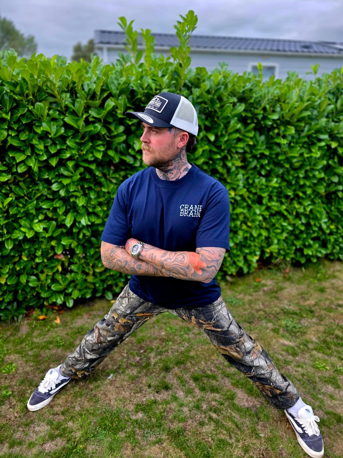 Cranebrain Heavyweight Tee - Navy