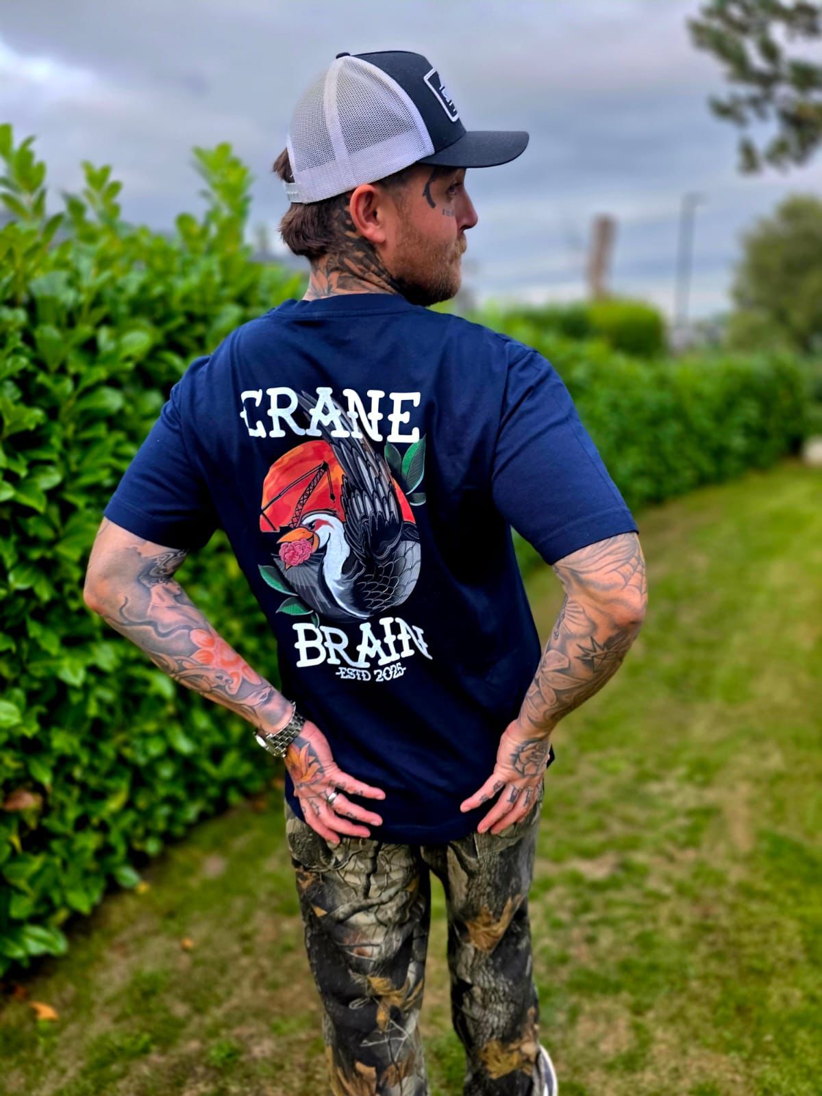 Cranebrain Heavyweight Tee - Navy