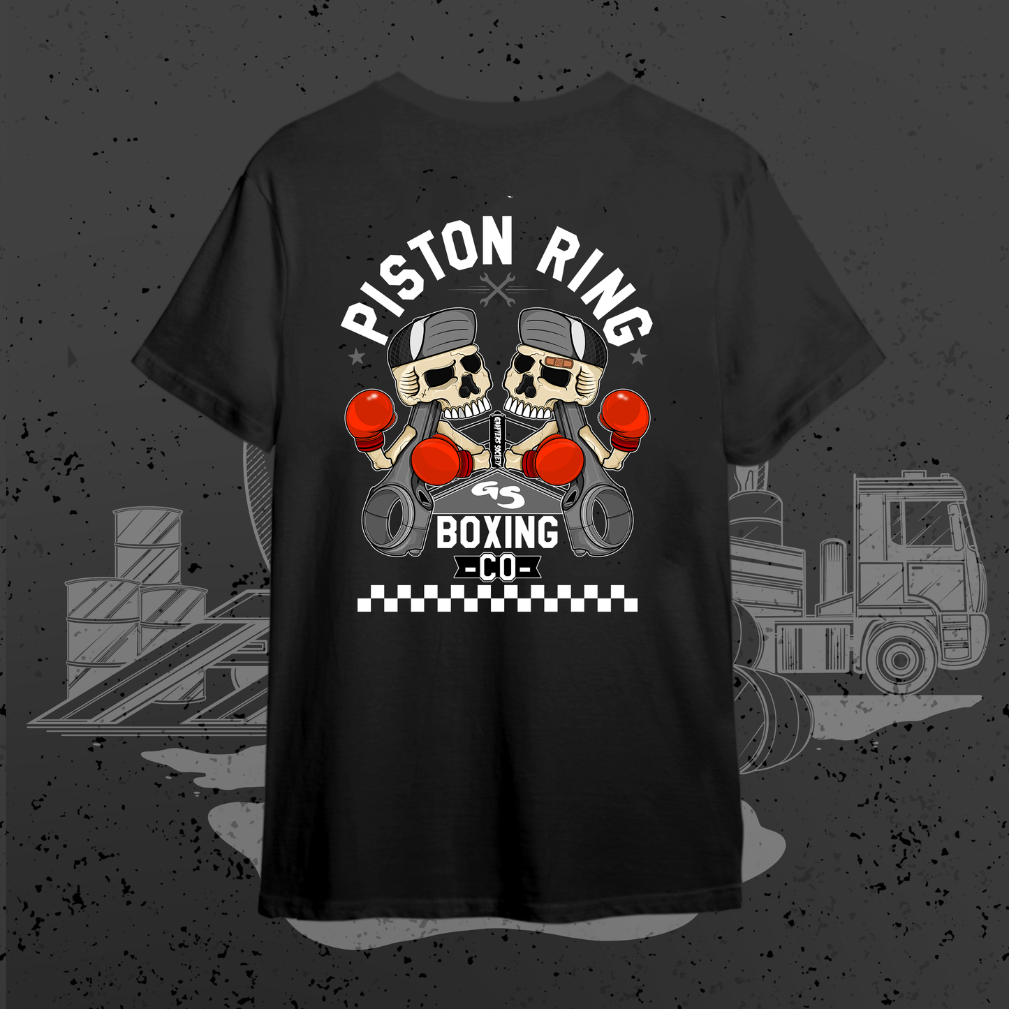 Piston Rings Full Colour - BlackTee