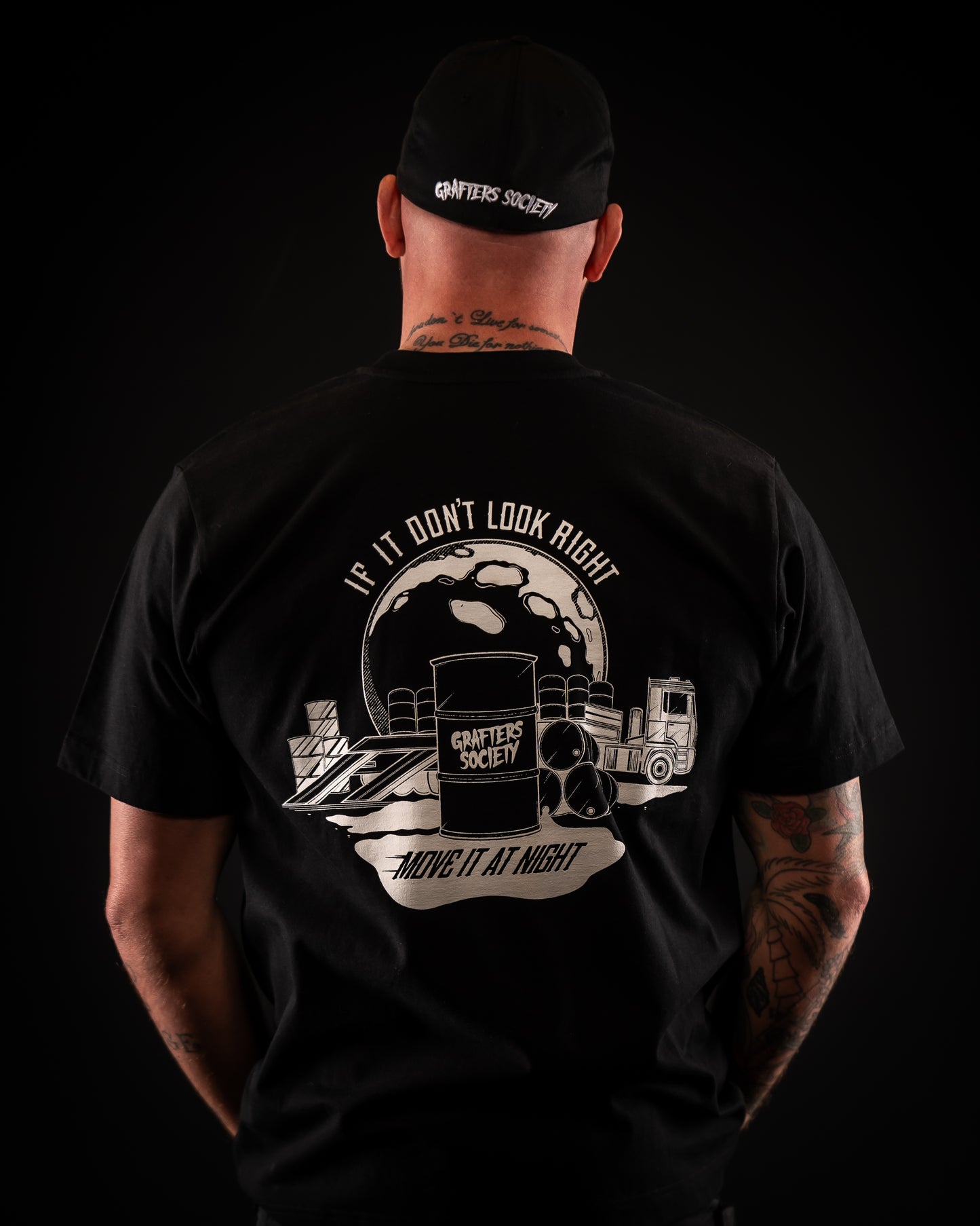 Grafters Society If It Don't Look Right Black Tee