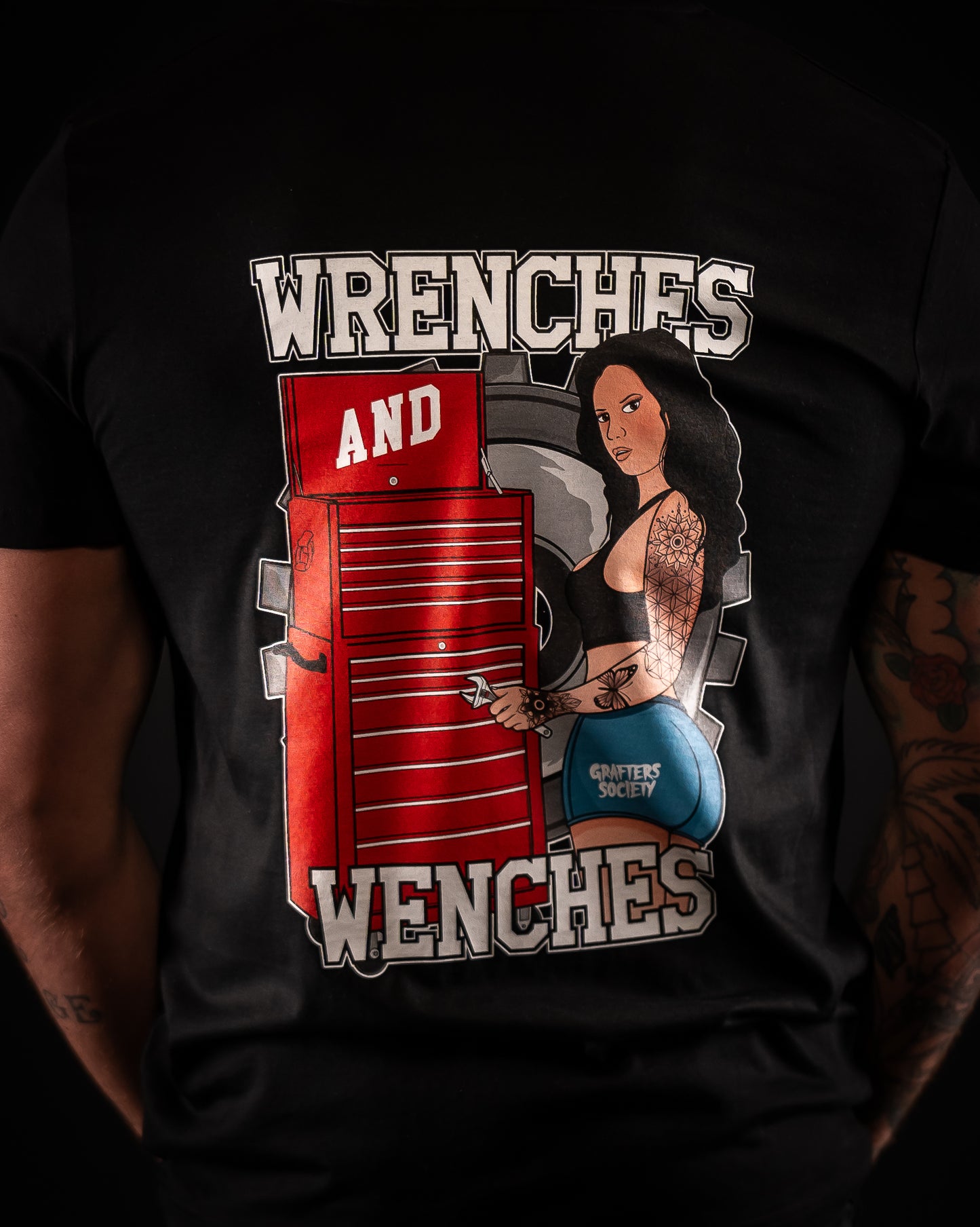 Grafters Society Wrenches & Wenches Black Tee