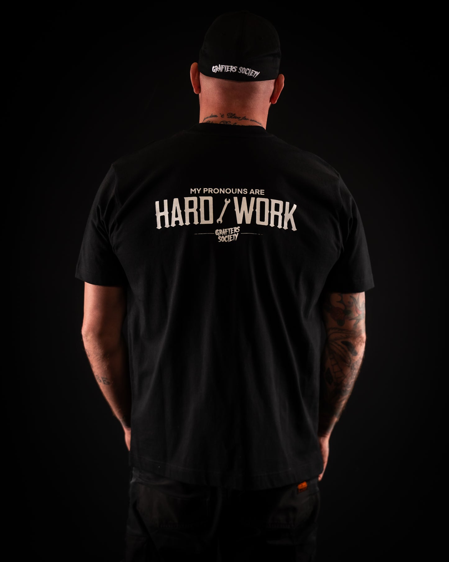 Grafters Society Hard Work Black Tee