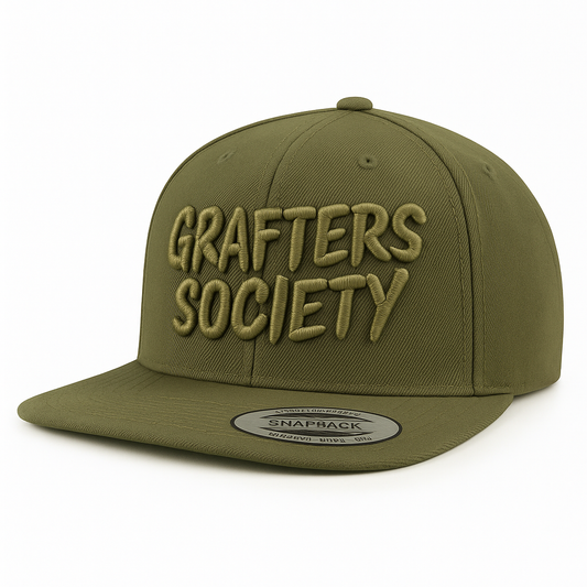 Grafters Society Snapback- Khaki