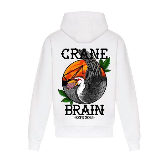 Cranebrain Heavyweight Hoodie - White
