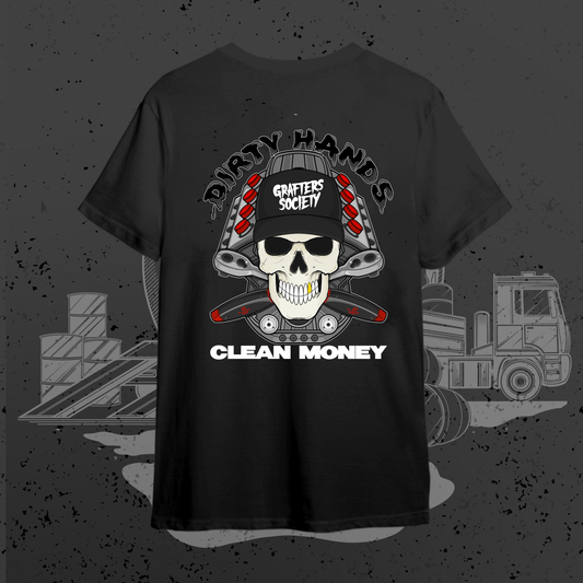 2025 Dirty Hands Clean Money - Black Tee