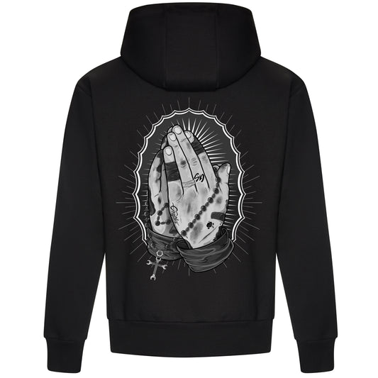 Praying Hands New - Black Hoodie
