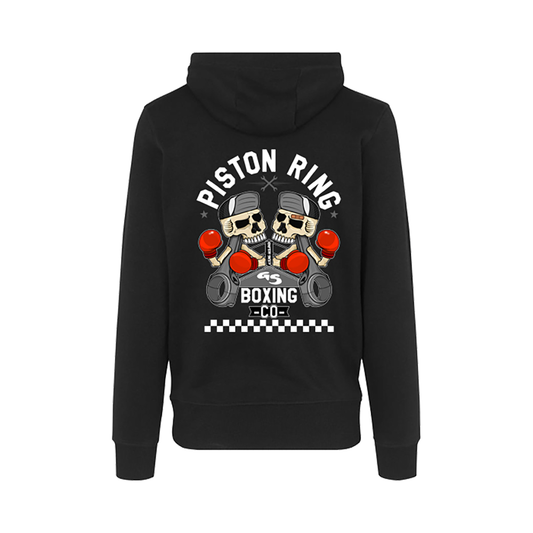 Piston Rings Full Colour Black Hoodie