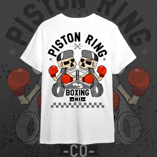 Piston Rings Full Colour - White Tee