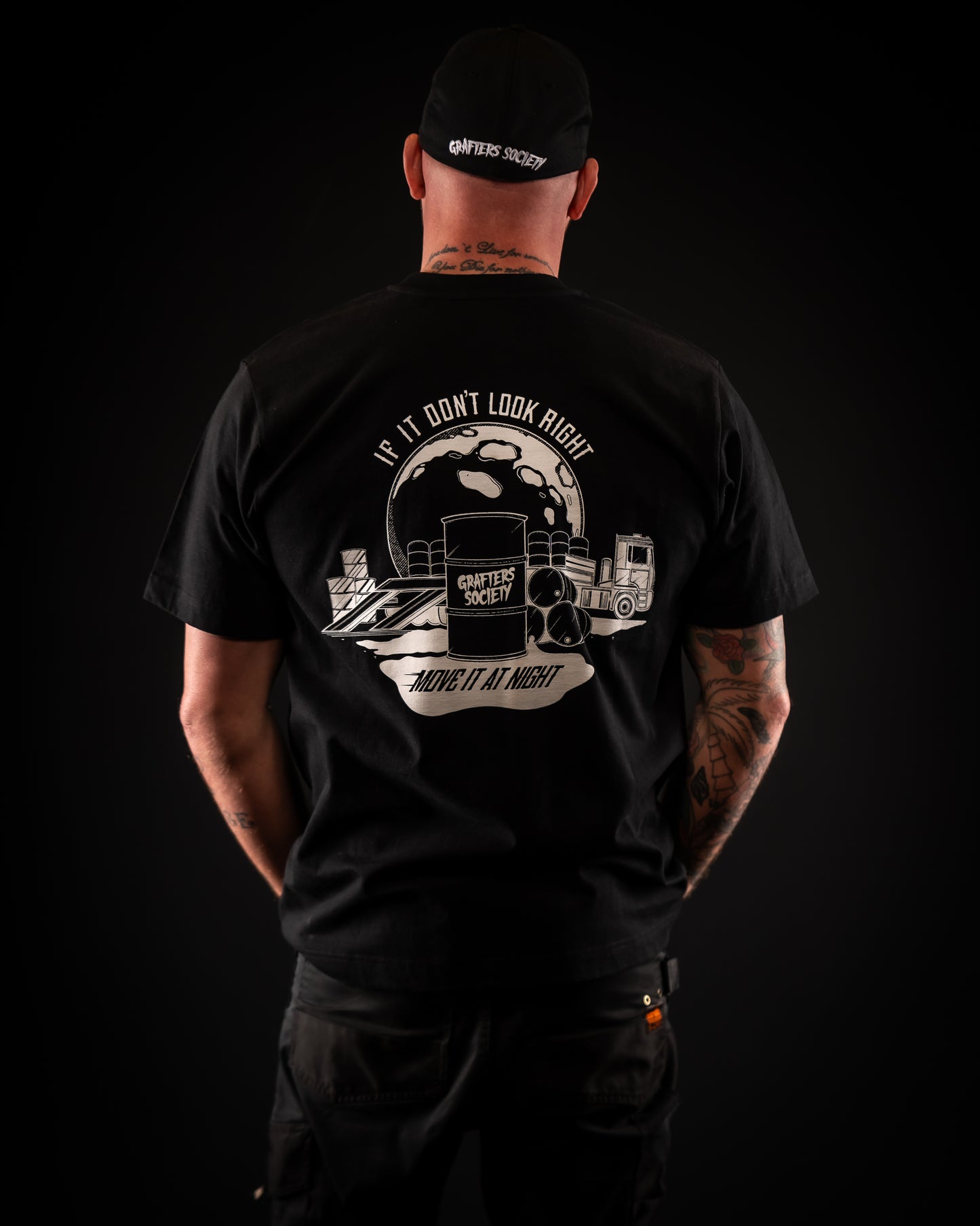 Grafters Society If It Don't Look Right Black Tee