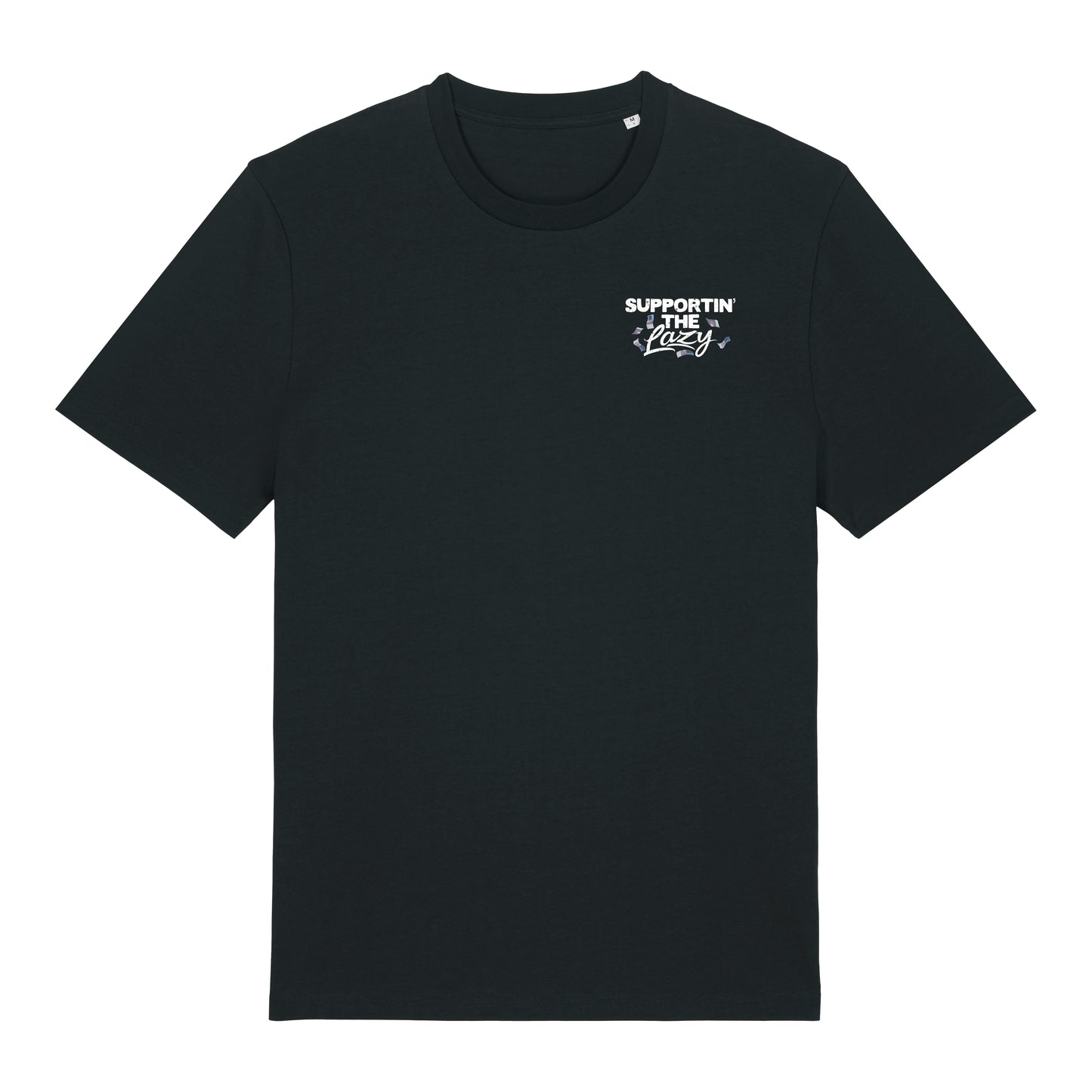 Supporting the Lazy - Black T-shirt