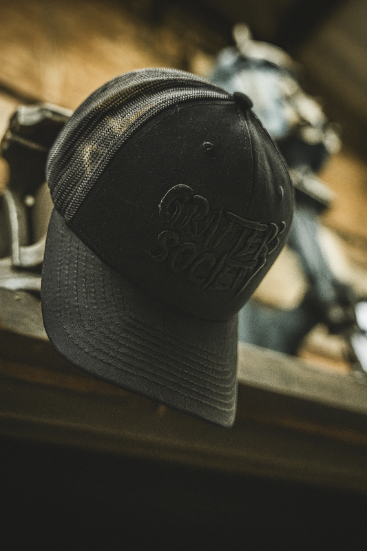 Grafters Society Black on Black Trucker
