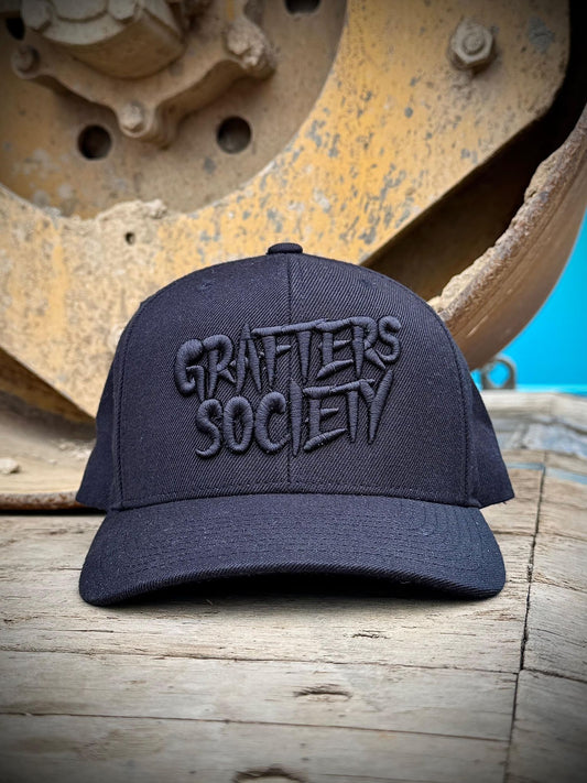 Grafters Society Black on Black Snapback